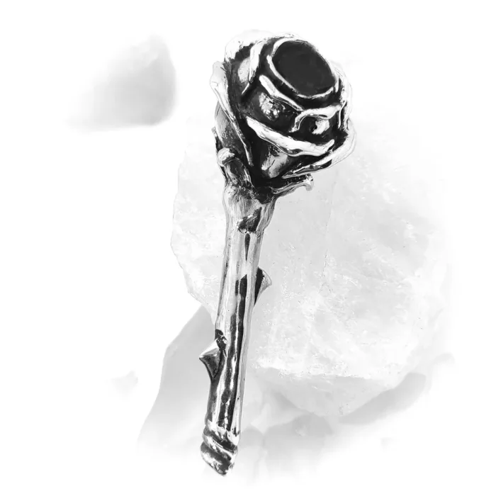 Rose Head Sterling Silver Pipe 5