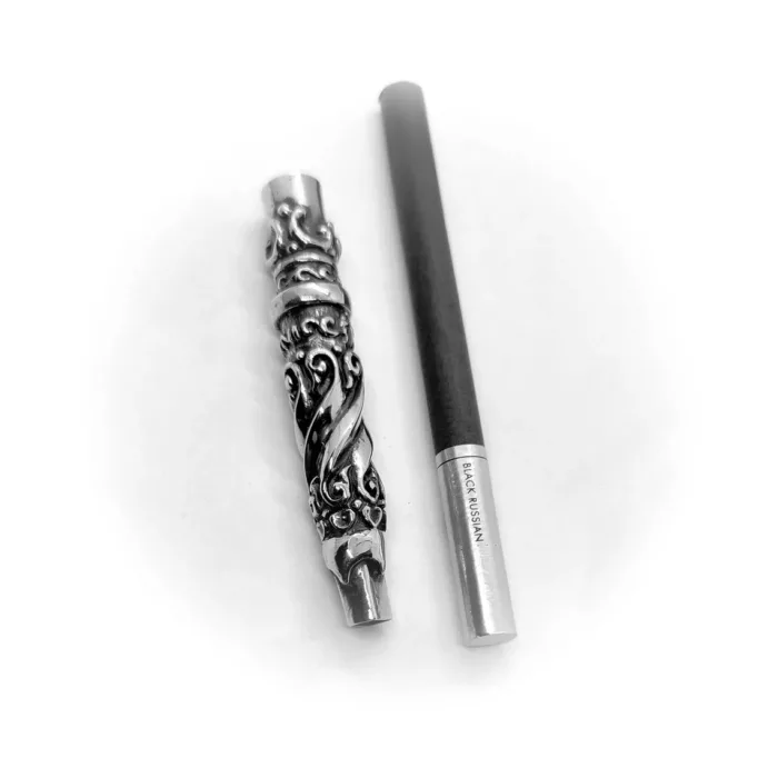 Tribal Design V1 Sterling Silver Cigarette Pipe 8